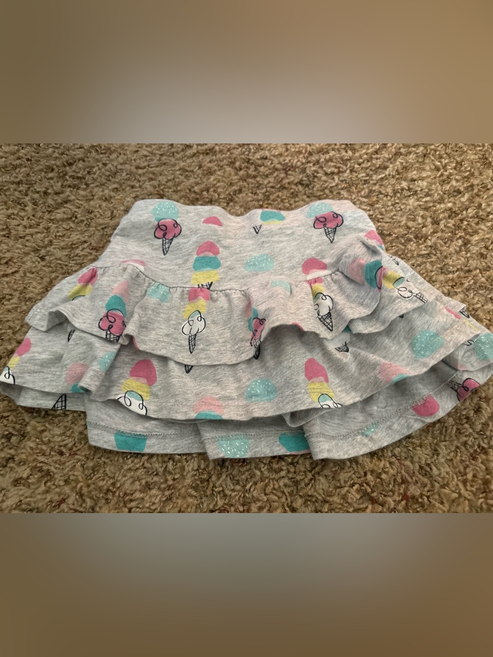 jumping beans Gray Ruffle Skort with Pink, Teal & Yellow Ice Creams